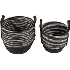 Rangement|Gifi Panière bicolore avec anse petit et grand modèle x2