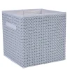 Rangement|Gifi Panière blanche motif géométrique noir collection Urban 2 Box Cube