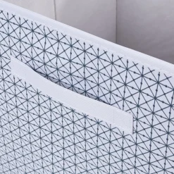 Rangement|Gifi Panière blanche motif géométrique noir collection Urban 2 Box Cube