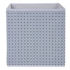 Rangement|Gifi Panière blanche motif géométrique noir collection Urban 2 Box Cube