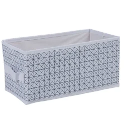 Rangement|Gifi Panière blanche motif géométrique noir collection Urban 2 Box Cube