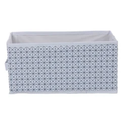Rangement|Gifi Panière blanche motif géométrique noir collection Urban 2 Box Cube