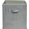 Rangement|Gifi Panière Box Cube effet velours 31x29x31cm gris