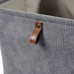 Rangement|Gifi Panière Box Cube effet velours 31x31x31cm gris