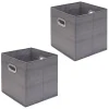 Rangement|Gifi Panière Box Cube en carton revêtement tissu x2