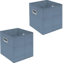 Rangement|Gifi Panière Box Cube en carton revêtement tissu x2