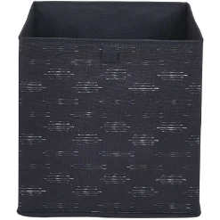 Rangement|Gifi Panière Box Cube symbole traits horizontaux noirs et blanc 31x29x31cm