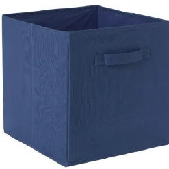 Rangement|Gifi Panière Box Cube 31x31x31cm bleu marine