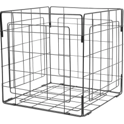 Rangement|Gifi Panière Box Cube 31x31x31cm métal noir