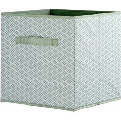 Rangement|Gifi Panière Box Cube 31x29x31cm vert imprimé