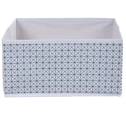 Rangement|Gifi Panière carrée blanche motif géométrique collection Urban 2 Box Cube