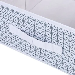 Rangement|Gifi Panière carrée blanche motif géométrique collection Urban 2 Box Cube