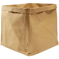 Rangement|Gifi Panière carrée kraft Box Cube marron 30x30x30cm 27L