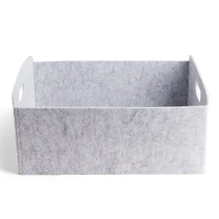Rangement|Gifi Panière coton effet feutrine 39x30,5x17cm gris