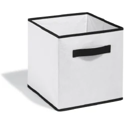 Rangement|Gifi Panière cube blanche contour noir