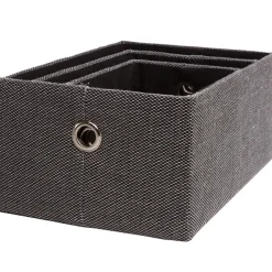 Rangement|Gifi Panière déco empilable grise x3