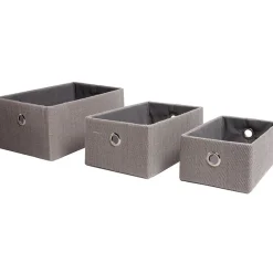 Rangement|Gifi Panière déco empilable grise X3