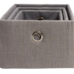 Rangement|Gifi Panière déco empilable grise X3