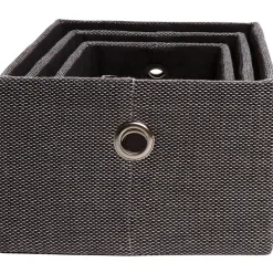 Rangement|Gifi Panière déco encastrable noir x3