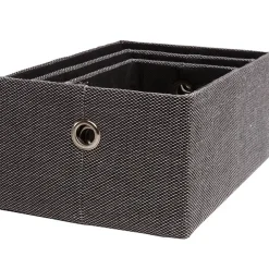 Rangement|Gifi Panière déco encastrable noir x3