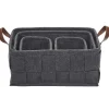 Rangement|Gifi Panière déco feutrine tressée gris anthracite x4