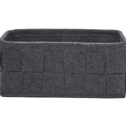 Rangement|Gifi Panière déco feutrine tressée gris anthracite x4