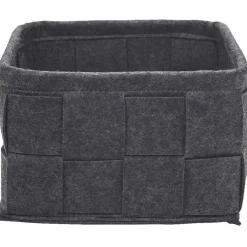 Rangement|Gifi Panière déco feutrine tressée gris anthracite x4