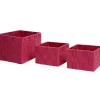 Rangement|Gifi Panière déco rose X3
