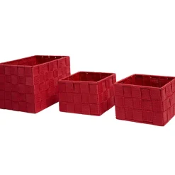 Rangement|Gifi Panière déco rouge X3