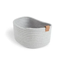 Rangement|Gifi Panière de rangement coton tressé rose 22x16xH11cm - petit modèle