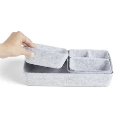 Rangement|Gifi Panière de rangement en feutrine lot de 5 tailles