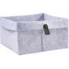 Rangement|Gifi Panière de rangement feutrine gris 25x25xH18cm