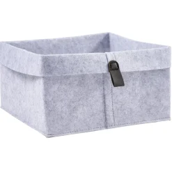 Rangement|Gifi Panière de rangement feutrine gris 25x25xH18cm