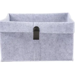 Rangement|Gifi Panière de rangement feutrine gris 25x25xH18cm