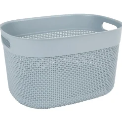 Entretien Du Linge|Gifi Panière de rangement gris 18 L