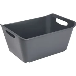 Entretien Du Linge|Gifi Panière de rangement grise 10 L