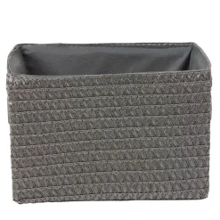 Rangement|Gifi Panière de rangement grise effet tressé x3