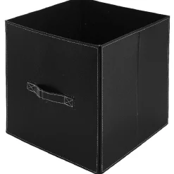 Rangement|Gifi Panière de rangement noir à poignée