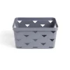 Rangement|Gifi Panière de rangement plastique gris 29,5x21,5xH16cm - modèle moyen