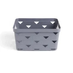Rangement|Gifi Panière de rangement plastique gris 29,5x21,5xH16cm - modèle moyen
