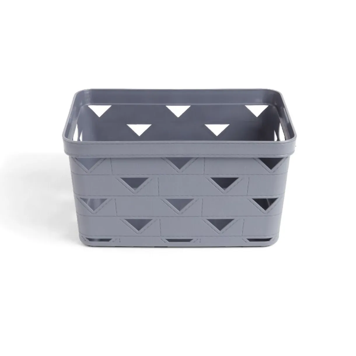 Rangement|Gifi Panière de rangement plastique gris 29,5x21,5xH16cm - modèle moyen
