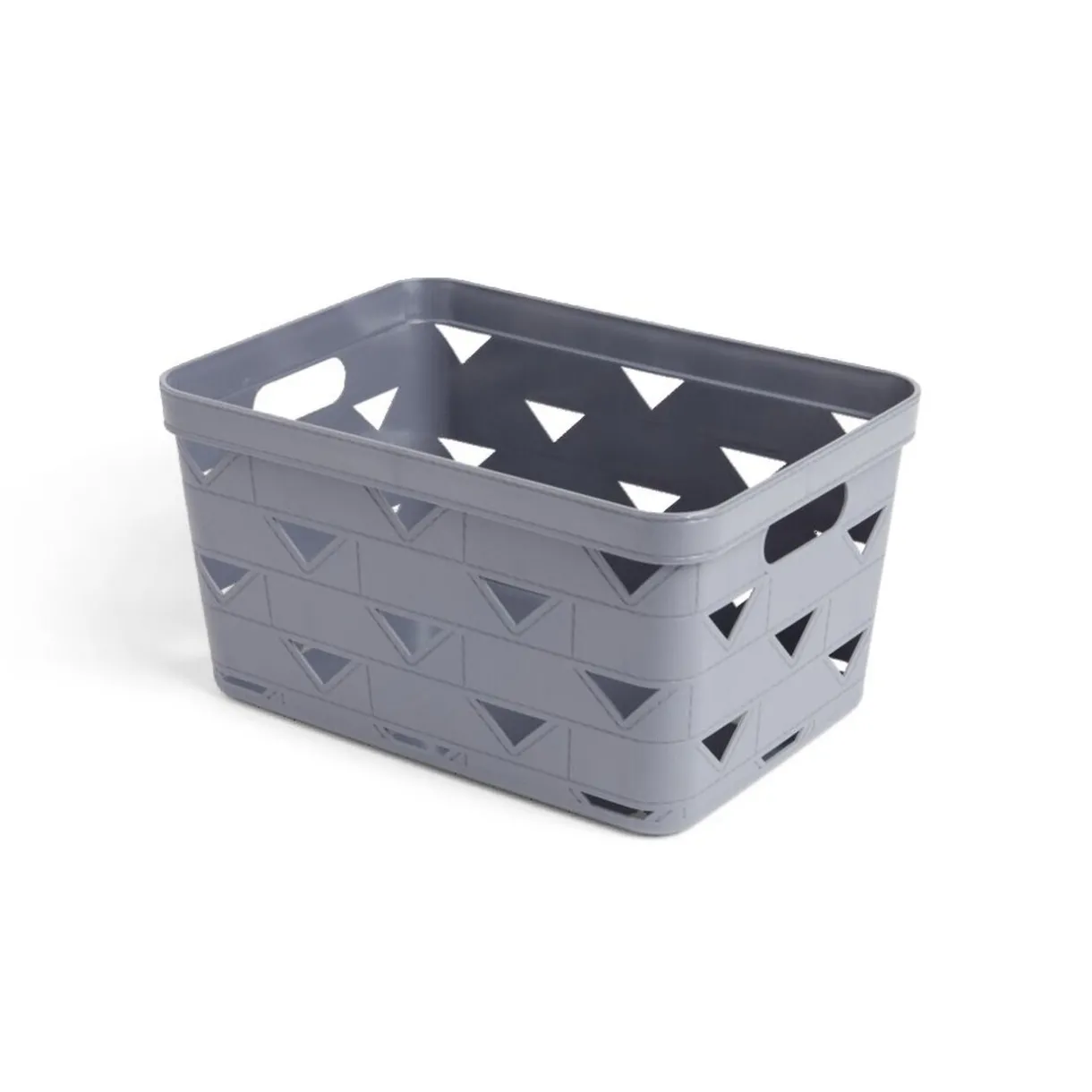 Rangement|Gifi Panière de rangement plastique gris 29,5x21,5xH16cm - modèle moyen