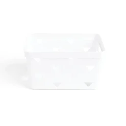 Rangement|Gifi Panière de rangement plastique blanc 26x14xH18cm - modèle moyen