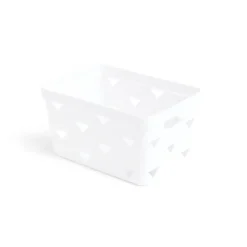 Rangement|Gifi Panière de rangement plastique blanc 26x14xH18cm - modèle moyen