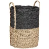 Rangement|Gifi Panière de rangement ronde en fibre de maïs noir naturel taille S