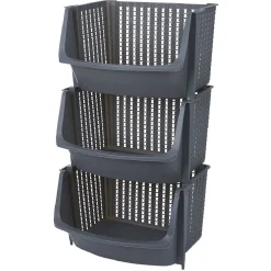 Rangement|Gifi Panière de rangement x3 gris