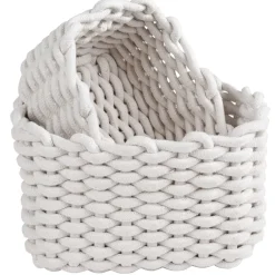 Rangement|Gifi Panière en coton effet tricot H13 cm