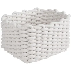 Rangement|Gifi Panière en coton effet tricot 27x22xH.16 cm