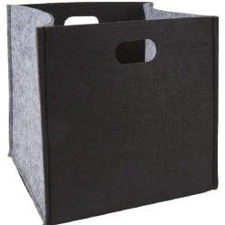 Rangement|Gifi Panière en feutrine noir gris petit modèle