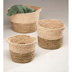 Rangement|Gifi Panière en jacinthe végétale x 3